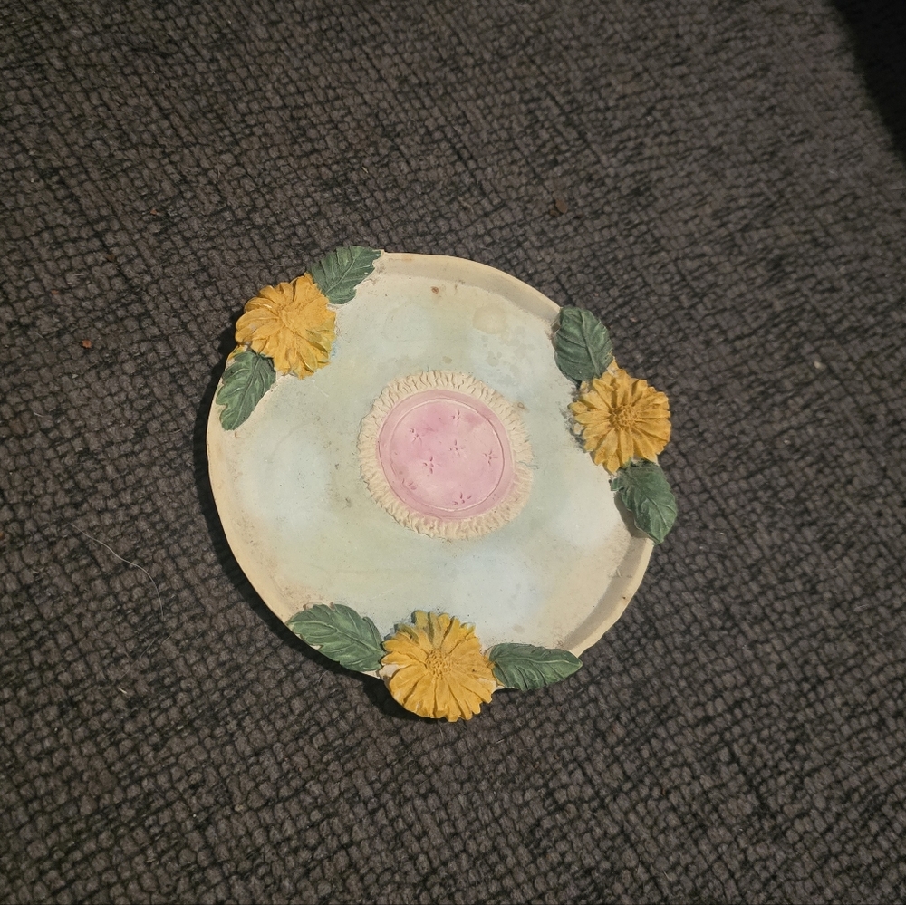 Vintage Small Ceramic Floral Plate